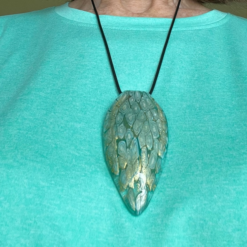 Authentic MURANO GLASS pendant ring set - Picture 2 of 12